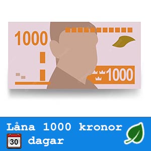 Billigast pris lån 1000 kronor