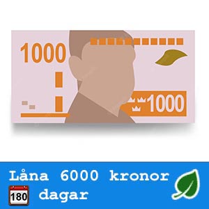 Låna 6 000 kronor i sex månader